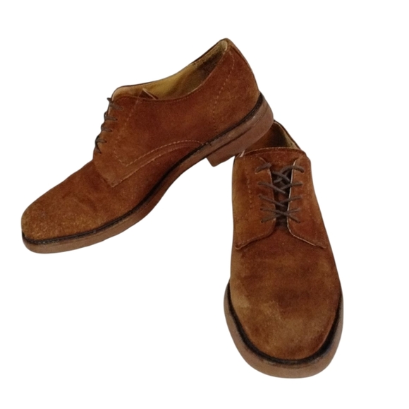 FRYE Tyler Oxfords Brown Suede Lace Up Shoes Men's Size 8.5 - Picture 1 of 13